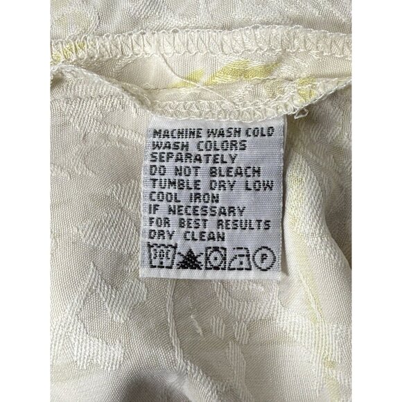 Tommy Bahama Men's Large Silk Beige Short Sleeve Button Up Shirt Floral - Picture 8 of 9